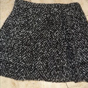 Storets Textured Black and Gray A-Line pleated skirt w/shorts lining